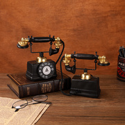 美式复古个性创意电话机摆件80年老式道具摆设玄关客厅酒柜装饰品