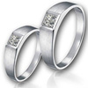 梦克拉18k钻石戒指钻石对戒群镶钻石戒指情侣对戒方镜求婚结婚