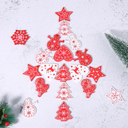 创意木质圣诞节室内装饰家居，挂件diy圣诞树，迷你挂饰节日装饰
