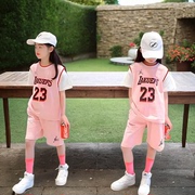 女童篮球服套装夏装女孩女生学生速干训练服23号儿童球衣运动短袖