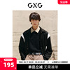 GXG男装 商场同款黑色夹克外套 22年秋季复古纹样系列