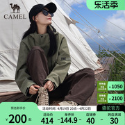 camel骆驼户外女款复古马丁靴秋冬季山系工装露营防滑帆布靴男