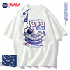 NASA联名宇航员美式短袖t恤男潮牌男女学生情侣装ins重磅纯棉t桖