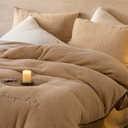 高级感牛奶绒丨床上四件套冬季加厚保暖珊瑚绒，法兰绒床单被套床品
