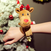 拍拍带麋鹿饰品情侣手环啪啪圈毛绒送女生朋友圣诞节小礼物女