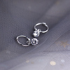 小z优品925银耳扣韩国时尚，简约单颗裸钻耳圈气质个性小巧网红耳饰