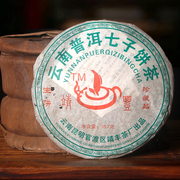 云南七子饼普洱茶生茶饼茶茶叶2008年靖丰珍藏品357g青饼送礼