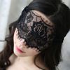 性感女郎蕾丝镂空面罩丝巾蒙脸，半脸黑色面纱遮脸面具眼罩套装拍照