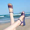奥特莱斯夏季三亚旅行度假网红海边沙滩旅游穿搭连衣裙女凉鞋裙子