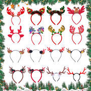 圣诞节装扮发箍发卡圣诞树鹿角，发饰甜美可爱装饰麋鹿头箍晚会景区