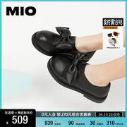 MIO米奥女鞋大方蝴蝶结优雅气质法式软底单鞋牛津鞋小皮鞋