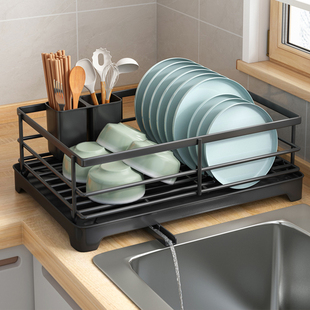 厨房碗碟碗筷收纳架，水槽置物架台面，碗架盘子沥水架放碗盘收纳盒子