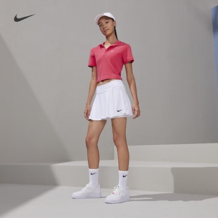 nike耐克dri-fit女速干网球，短裙夏季环保，针织休闲拼接dh9553