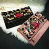 手拿包信封包刺绣花朵黑色，粉色亮片手包休闲斜挎包链条包