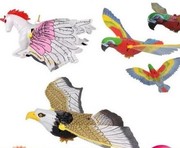 仿真提线鸟 能飞会叫的飞鸟老鹰 发光发声电动掉线飞鹰 动物玩具