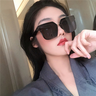 2022新款大框方形显瘦防紫外线太阳眼镜女圆脸偏光墨镜遮脸素颜镜
