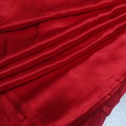 桑蚕丝全真丝丝绸中国红19姆素绉缎服装旗袍面料衣服礼服布料