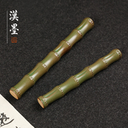 竹节两用笔搁陶瓷笔架 毛笔笔搁创意 可爱 陶瓷笔阁 笔搁古风笔山毛笔架书法压纸 镇尺书法镇纸小摆件迷你