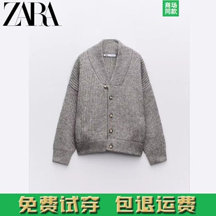 ZARAKISS 秋冬 女装 针织飞行员外套夹克开衫 3519108 803