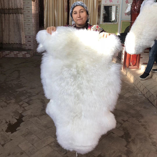 新疆羊毛毯阿勒泰小尾寒羊，整张羊皮单人褥子，汽车坐垫沙发垫