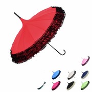 16k黑色蕾丝宝塔雨伞拍照创意，摄影道具网红韩国公主宫廷伞
