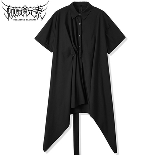 暗黑蝙蝠衫斗篷风衣薄披风，外套个性设计不对称衬衫哥特式过膝长袍