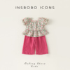 INSbobo女童套装夏款2023女童装时髦套装洋气夏装碎花两件套