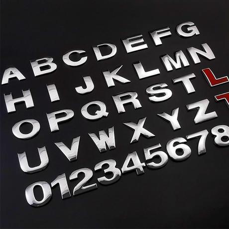 金属英文字母车贴