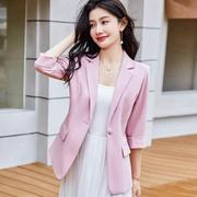 AL665816春年装新粉款韩版尚气质职业装正装西服外套女式色小西时