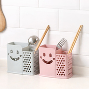 居家创意可爱筷子筒筷子盒塑料挂式沥水筷子笼收纳餐具架家用筷桶