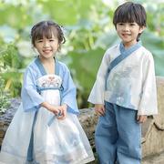 男童唐装两件套儿童汉服中国风女童套装幼儿园园服女童公主裙代发