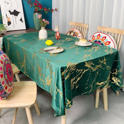 烫金桌布几何天鹅绒桌布长方形餐桌桌布家用茶几装饰盖布