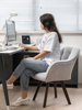 北欧电脑椅时尚简约书桌书房单人，沙发椅实木脚，办公椅子舒适靠背凳