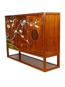新中式家具实木制手绘仿古收纳柜，玄关榆木储物装饰彩绘客厅电视柜