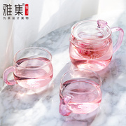 雅集玻璃茶壶颜品壶茶水分离茶壶，创意耐高温一人用家用泡茶壶套装