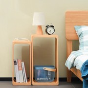 北欧实木床头柜简约现代创意格子柜卧室收纳储物小柜子组合置物柜
