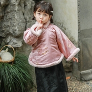 儿童唐装棉服短款冬季宝宝，中国风拜年服女童旗袍礼服女孩古装汉服