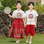 六一儿童演出服夏季小学生校服国风，班服幼儿园园，服民族风汉服唐装