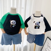 大花朵熊~儿童短袖T恤男女童装夏季2024宝宝半袖圆领洋气上衣