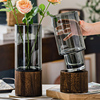 轻奢花瓶摆件简约创意原色，玻璃水养鲜花，玫瑰百合客厅餐桌插花装饰