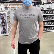 CK Calvin Klein 男士夏季新款简约字母LOGO印花纯棉圆领短袖T恤