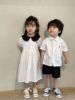 2023兄妹装儿童夏季韩版短袖洋气夏装姐弟，装亲子装波点套装潮