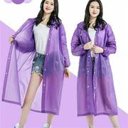成人徒步旅行风衣雨衣男女式韩国时尚长款连体透明雨披.