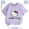日系hellokitty凯蒂猫短袖可爱卡通，纯棉衣服男女，童装简约半袖t恤
