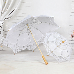 棉质花边蕾丝伞婚礼摄影道具伞西式宫廷工艺伞太阳伞洋伞外贸伞