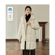 茵曼两件套中长款羽绒服女冬设计感保暖羽绒马甲外套18348203