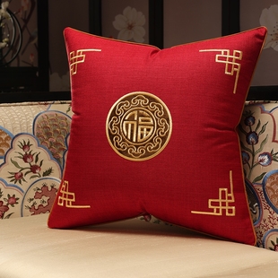 中式抱枕靠垫中国风客厅古典靠枕腰枕靠背含芯可拆洗红木沙发抱枕