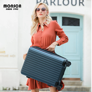 monsca摩斯卡行李箱女20寸学生拉杆箱24寸大容量男旅行箱28寸