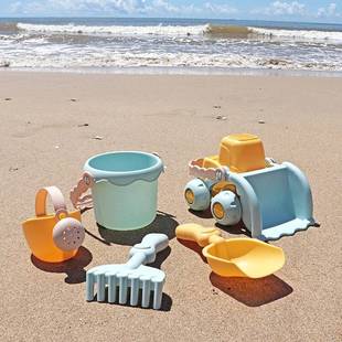小孩玩沙子玩具套装海滩挖沙工具铲子水桶花洒工程车戏L水户外边