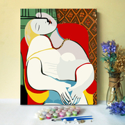 数字油画DIY毕加索著作抽象画装饰客厅卧室手绘涂鸦礼物世界名画